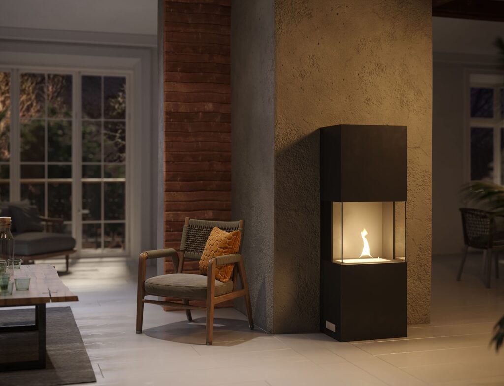 Τζάκι Indie Tenderflame - 50X34X170Cm - Black
