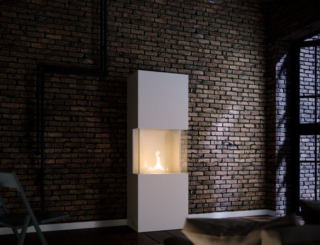 Τζάκι Indie Tenderflame - 50X34X170Cm - White