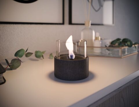 Τζάκια & Εστίες Φωτιάς Εσωτερικών Χώρων Aster Lava Black Tenderflame Tf-0440010