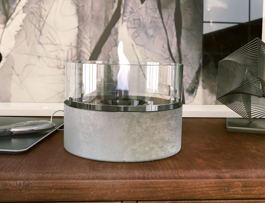Τζάκια & Εστίες Φωτιάς Εσωτερικών Χώρων Cafe 18 Concrete Tenderflame Tf-200009