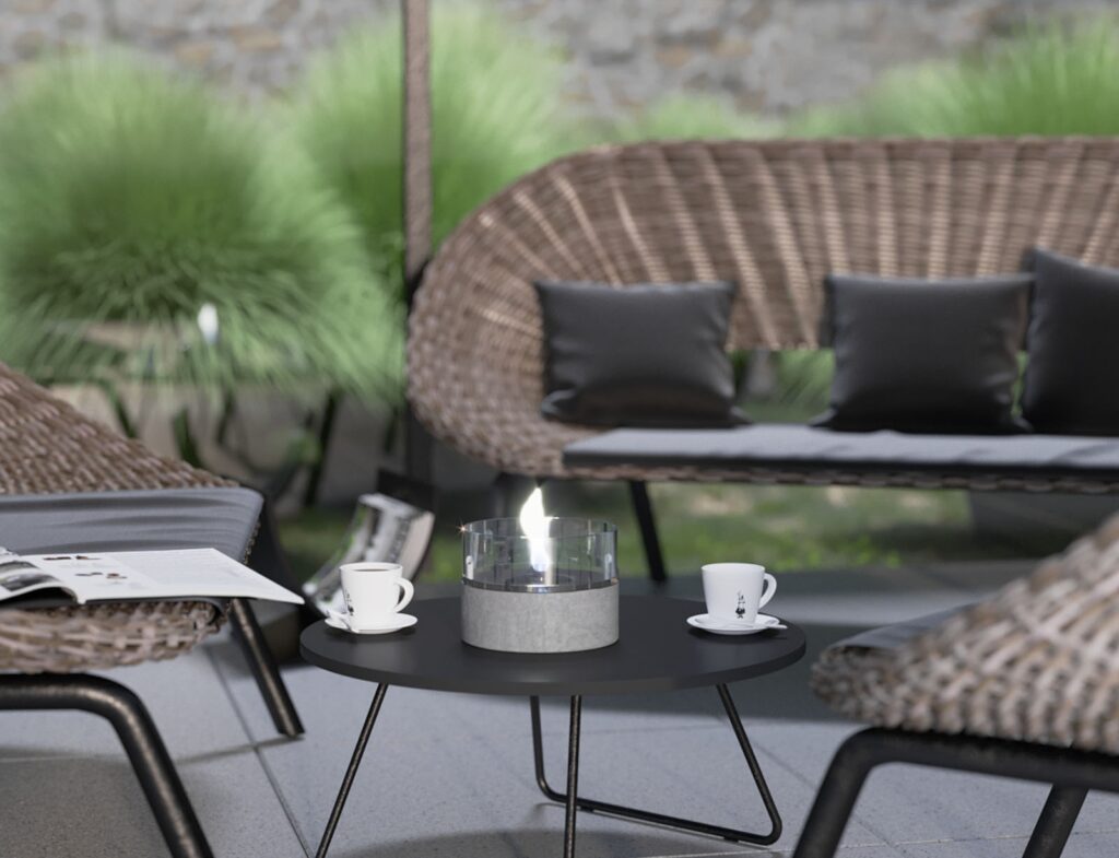 Τζάκια & Εστίες Φωτιάς Εσωτερικών Χώρων Cafe 18 Concrete Tenderflame Tf-200009