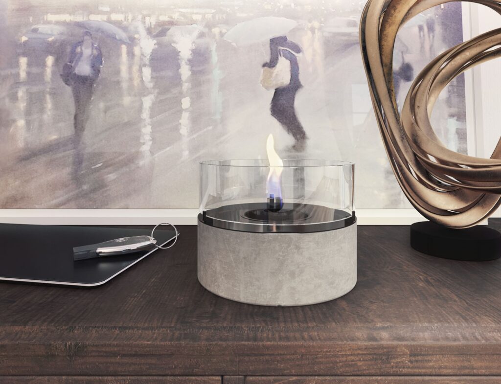 Τζάκια & Εστίες Φωτιάς Εσωτερικών Χώρων Cafe 18 Concrete Tenderflame Tf-200009