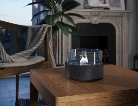 Τζάκια & Εστίες Φωτιάς Εσωτερικών Χώρων Cafe 18 Lava Black Tenderflame Tf-0410009