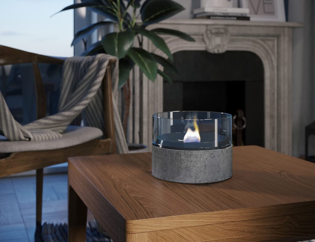 Τζάκια & Εστίες Φωτιάς Εσωτερικών Χώρων Cafe 18 Lava Grey Tenderflame Tf-0410010