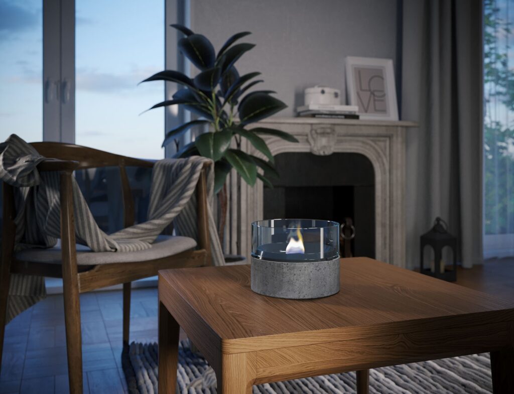 Τζάκια & Εστίες Φωτιάς Εσωτερικών Χώρων Cafe 18 Lava Grey Tenderflame Tf-0410010