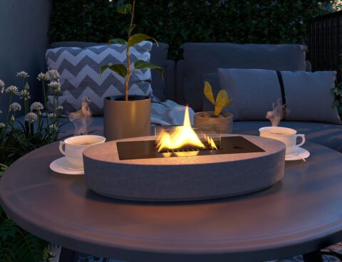 Τζάκια & Εστίες Φωτιάς Εσωτερικών Χώρων Carnation Concrete Tenderflame Tf-100153