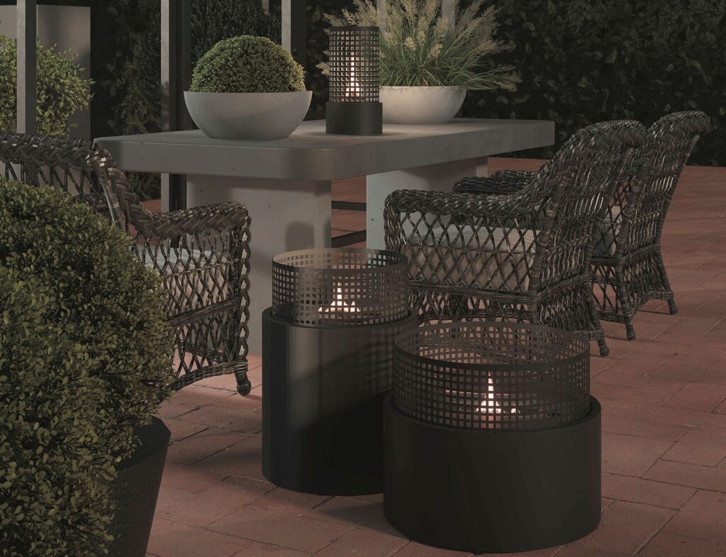 Τζάκια & Εστίες Φωτιάς Εσωτερικών Χώρων Fireplace Tenderflame Plettenberg Black Tf-600007