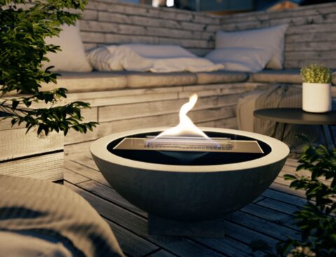 Τζάκια & Εστίες Φωτιάς Εσωτερικών Χώρων Iris Concrete Tenderflame Tf-200008
