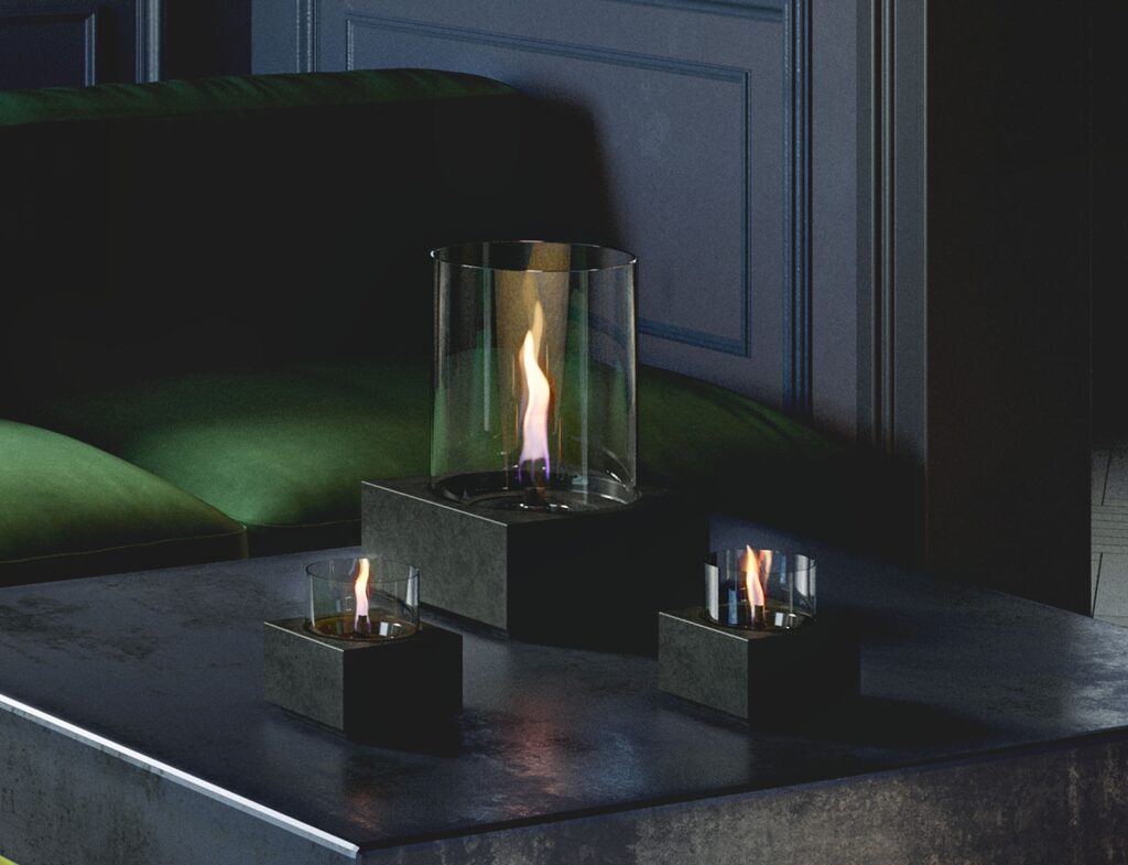 Τζάκια & Εστίες Φωτιάς Εσωτερικών Χώρων Jasmine Black Tenderflame Tf-600020