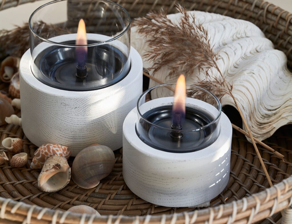 Τζάκια & Εστίες Φωτιάς Εσωτερικών Χώρων Lotus 10 White Tenderflame Tf-600332
