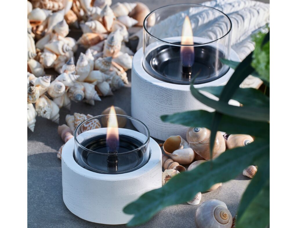 Τζάκια & Εστίες Φωτιάς Εσωτερικών Χώρων Lotus 10 White Tenderflame Tf-600332