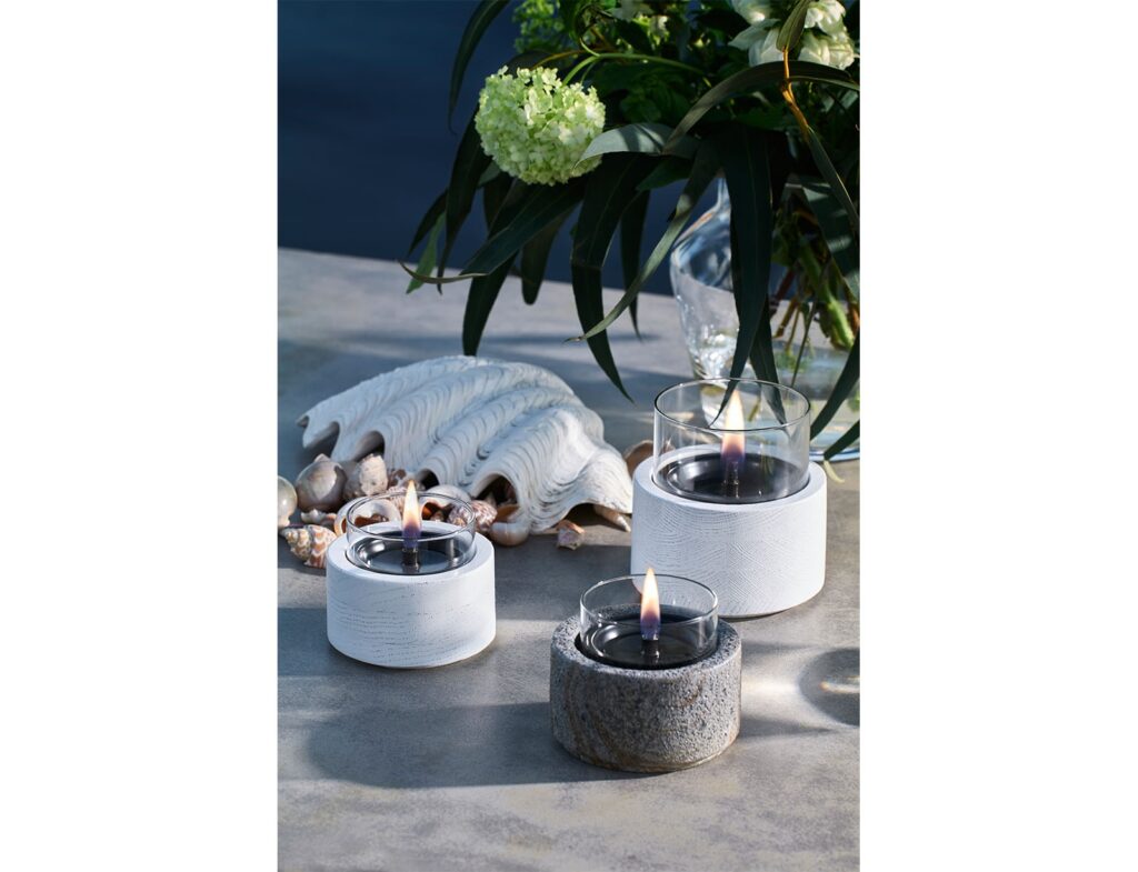Τζάκια & Εστίες Φωτιάς Εσωτερικών Χώρων Lotus 10 White Tenderflame Tf-600332