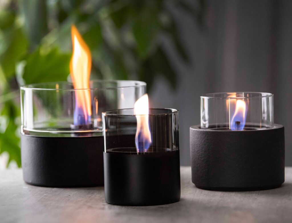 Τζάκια & Εστίες Φωτιάς Εσωτερικών Χώρων Lotus 12 Black Tenderflame Tf-0440001