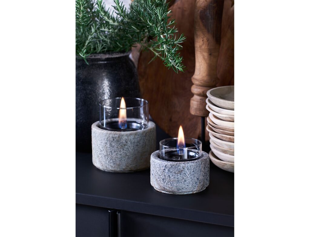 Τζάκια & Εστίες Φωτιάς Εσωτερικών Χώρων Lotus 12 Slate Tenderflame Tf-600511