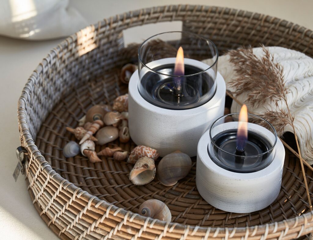 Τζάκια & Εστίες Φωτιάς Εσωτερικών Χώρων Lotus 12 White Tenderflame Tf-600335