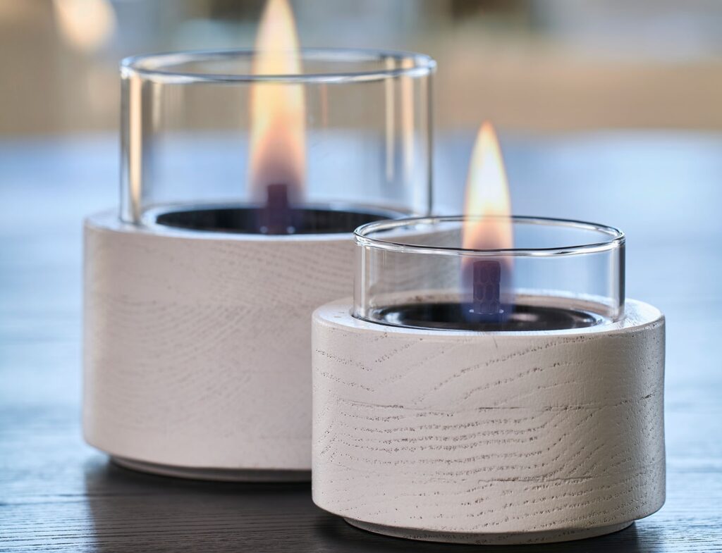 Τζάκια & Εστίες Φωτιάς Εσωτερικών Χώρων Lotus 12 White Tenderflame Tf-600335