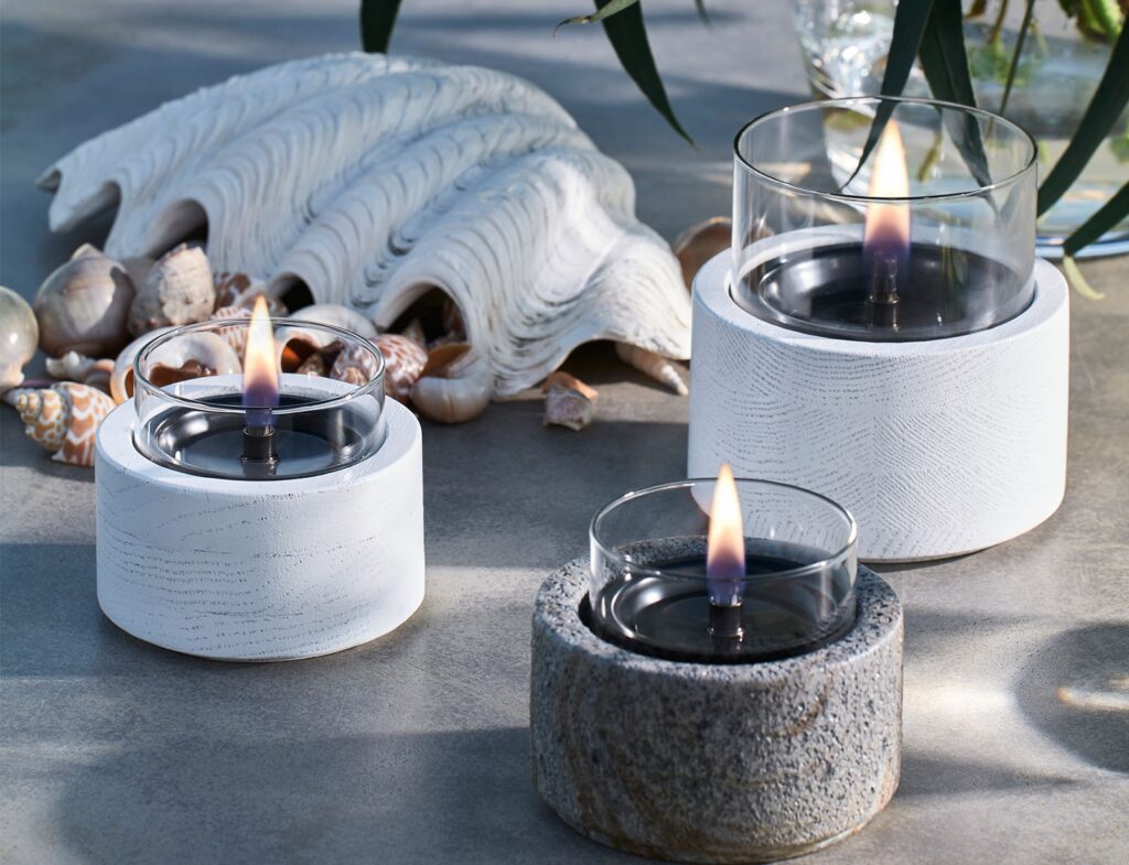 Τζάκια & Εστίες Φωτιάς Εσωτερικών Χώρων Lotus 12 White Tenderflame Tf-600335