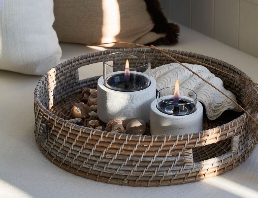 Τζάκια & Εστίες Φωτιάς Εσωτερικών Χώρων Lotus 12 White Tenderflame Tf-600335