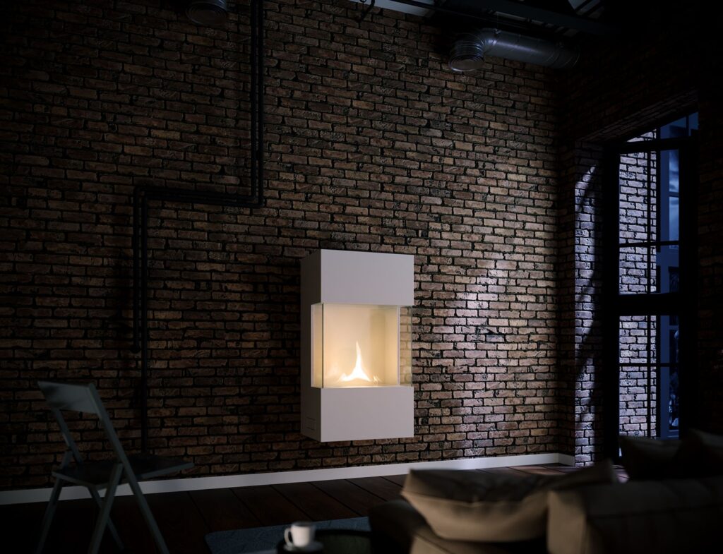 Τζάκια & Εστίες Φωτιάς Εσωτερικών Χώρων Tenderflame Indie Wall White Tf-0518006