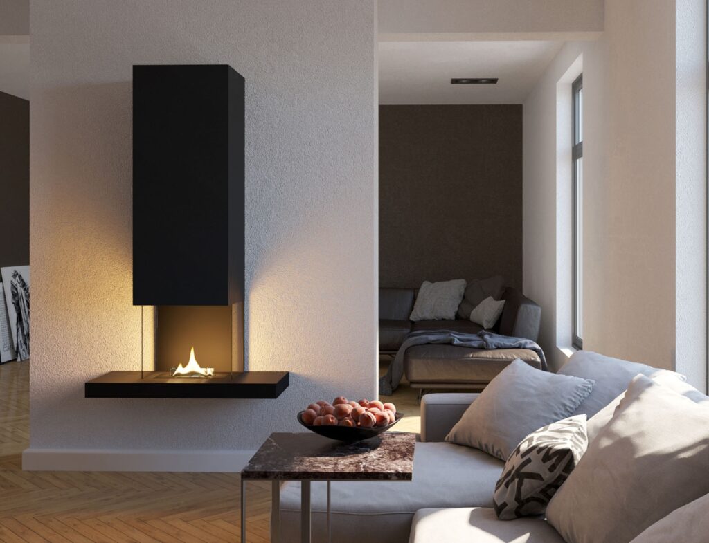 Τζάκια & Εστίες Φωτιάς Εσωτερικών Χώρων Tenderflame Riff Black Tf-5180083