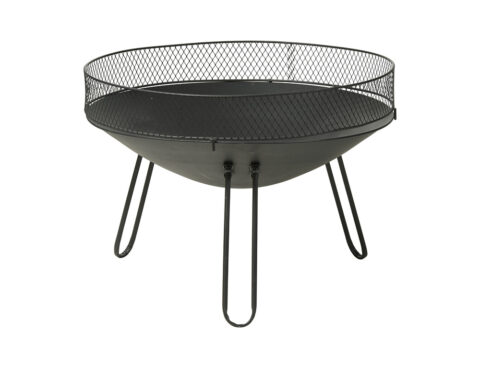 Τζακια Και Εστίες Φωτιάς Βεράντας - Κήπου Fire Bowl 60X60X44Cm Black Fb8200920