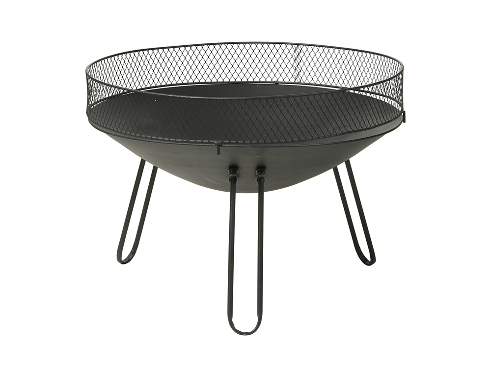 Τζακια Και Εστίες Φωτιάς Βεράντας - Κήπου Fire Bowl 60X60X44Cm Black Fb8200920
