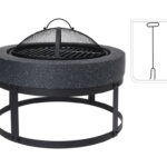 Τζακια Και Εστίες Φωτιάς Βεράντας - Κήπου Fire Bowl Mgo With Bbq Rack Cm7000260