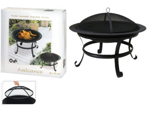 Τζακια Και Εστίες Φωτιάς Βεράντας - Κήπου Fire Dish Diameter 75Cm Black X86000120