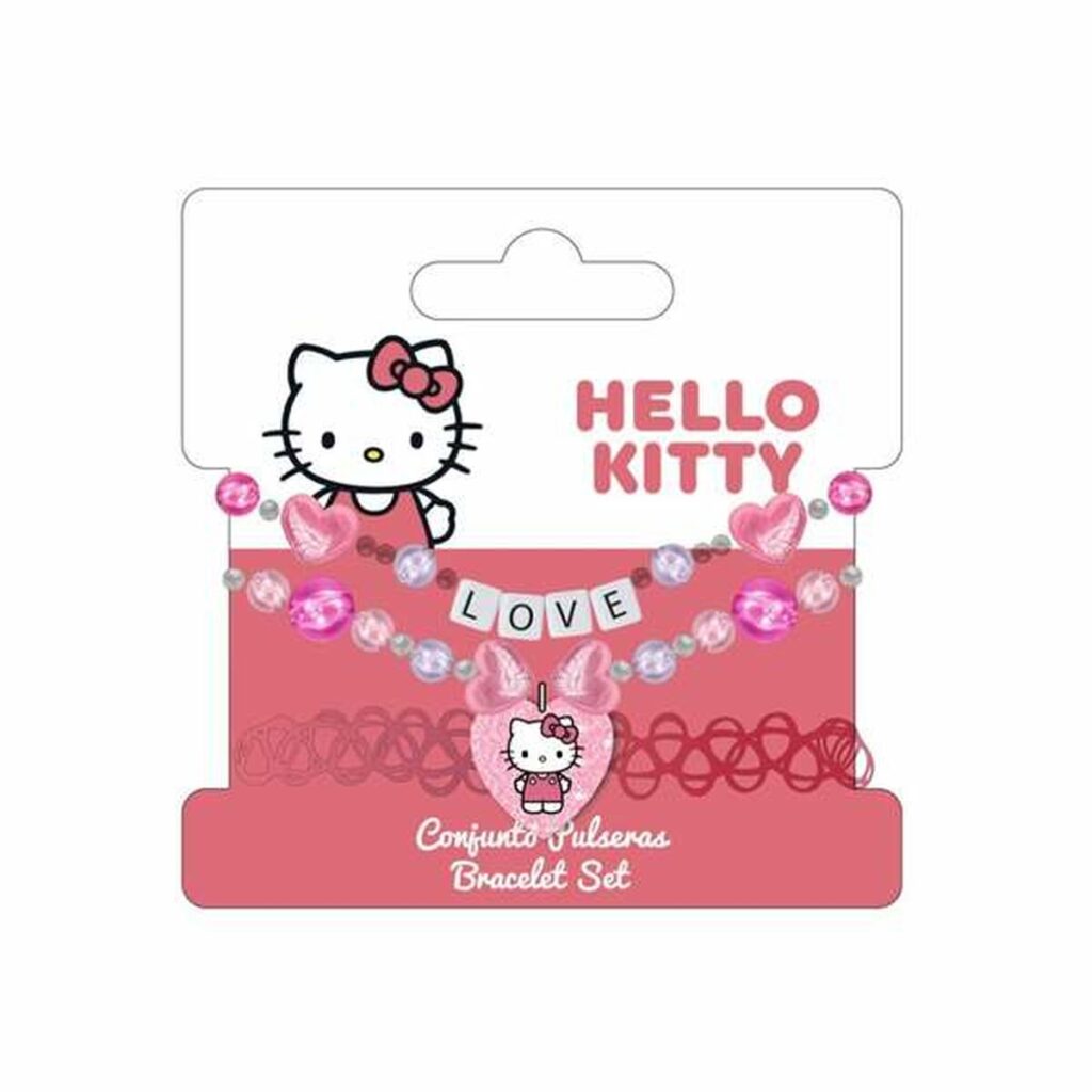 Βραχιόλι Κοριτσάκι Hello Kitty Φούξια 3 Τεμάχια