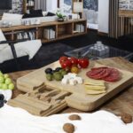 Ξύλινες Επιφάνειες Κοπής Και Σερβιρίσματος Bamboo Apero Board With Cheese Knife Drawer A1/M4
