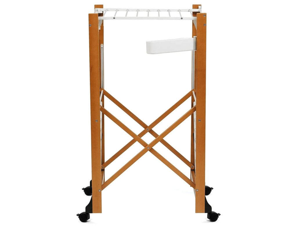 Ξύλινη Απλώστρα Gabbiano Arit - 175X67X105Cm - Φυσικό