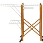 Ξύλινη Απλώστρα Gabbiano Arit - 175X67X105Cm - Φυσικό