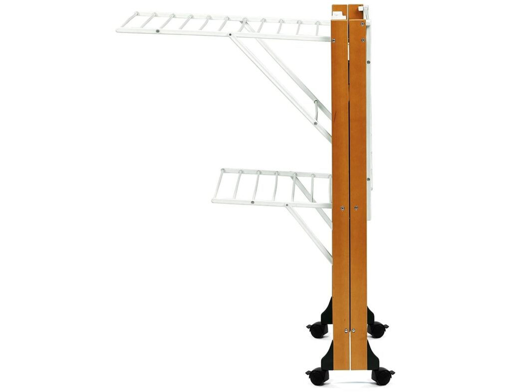 Ξύλινη Απλώστρα Gabbiano Arit - 175X67X105Cm - Φυσικό