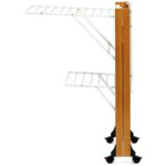 Ξύλινη Απλώστρα Gabbiano Arit - 175X67X105Cm - Φυσικό