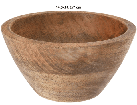 Ξύλινο Μπολ Για Σερβίρισμα - 15X6.5Cm