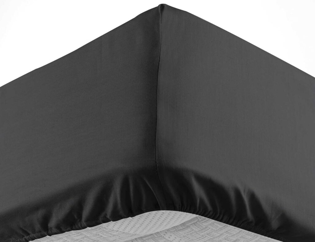 Υπέρδιπλο Κατωσέντονο Lina Douceur D'intérieur - Λάστιχο - 160X200Cm - Μαύρο