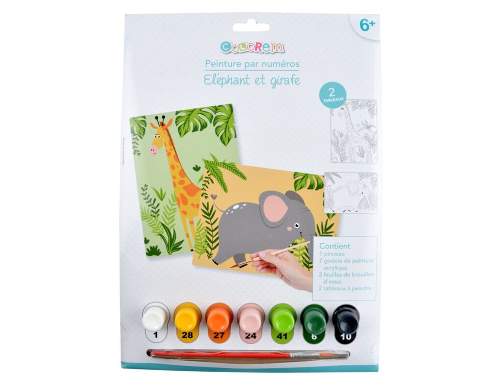 Ζωγραφικής Με Αριθμούς Elephant - Giraffe Colorem & Χρώματα