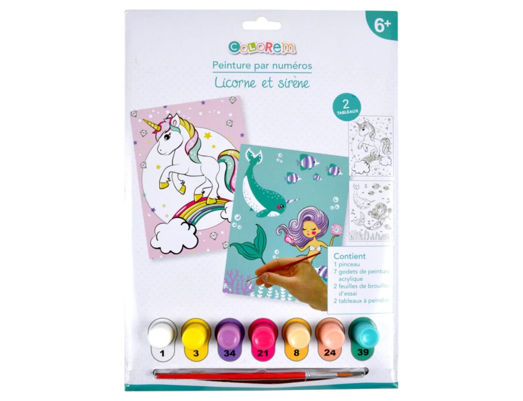 Ζωγραφικής Με Αριθμούς Mermaid - Unicorn Colorem & Χρώματα