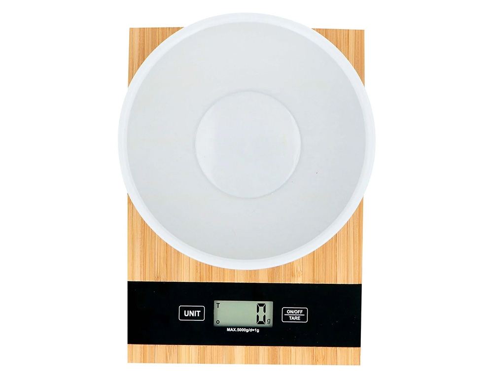 Ζυγαριές Κουζίνας  Kitchen Scale Alpina 5Kg Bamboo 220G Bmb Cb
