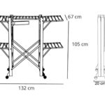 Απλώστρα Aliante Arit - 132X67X105Cm - Μαύρο