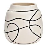 Διακόσμητικά Στοιχεία Vase Ceramic White, Black (W/H/D) 16X15X16Cm