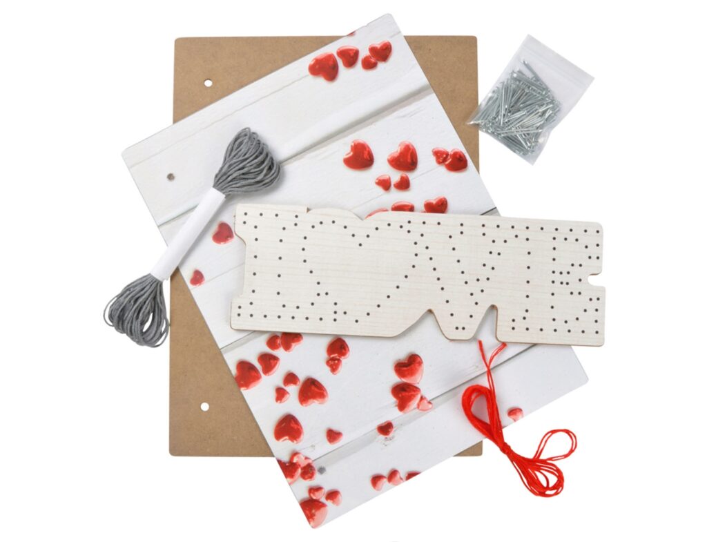 Δημιουργική Απασχόληση Kit String Art Love 20*H28Cm Womd220