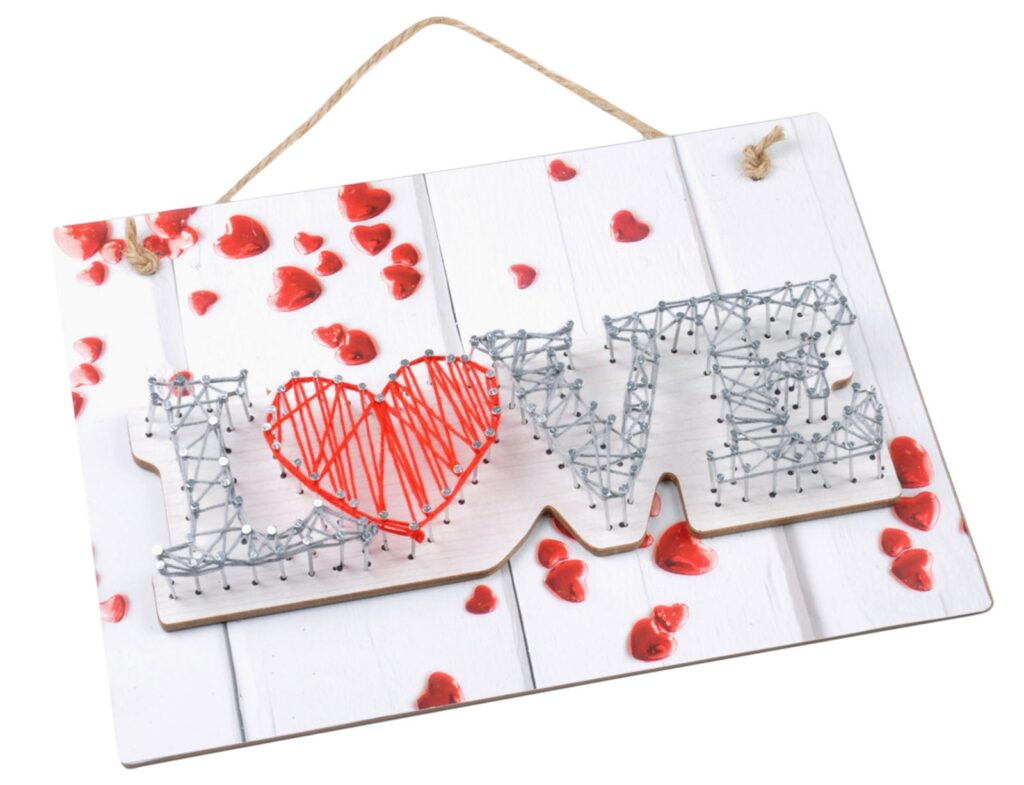 Δημιουργική Απασχόληση Kit String Art Love 20*H28Cm Womd220