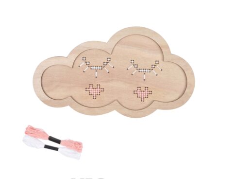 Δημιουργική Απασχόληση Wooden Knit Craft 30*17Cm Cloud Womd341