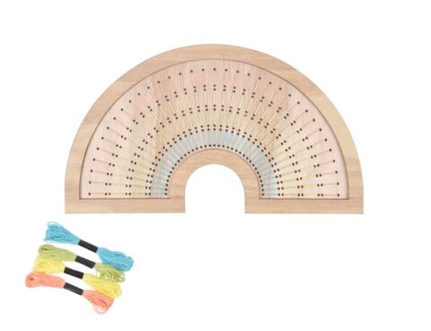 Δημιουργική Απασχόληση Wooden Knit Craft 30*17Cm Rainbow Womd340