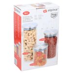 Δοχεία Τροφίμων Storage Jars 3 Pc Alpina Gl/Ss Borocilicate Cb
