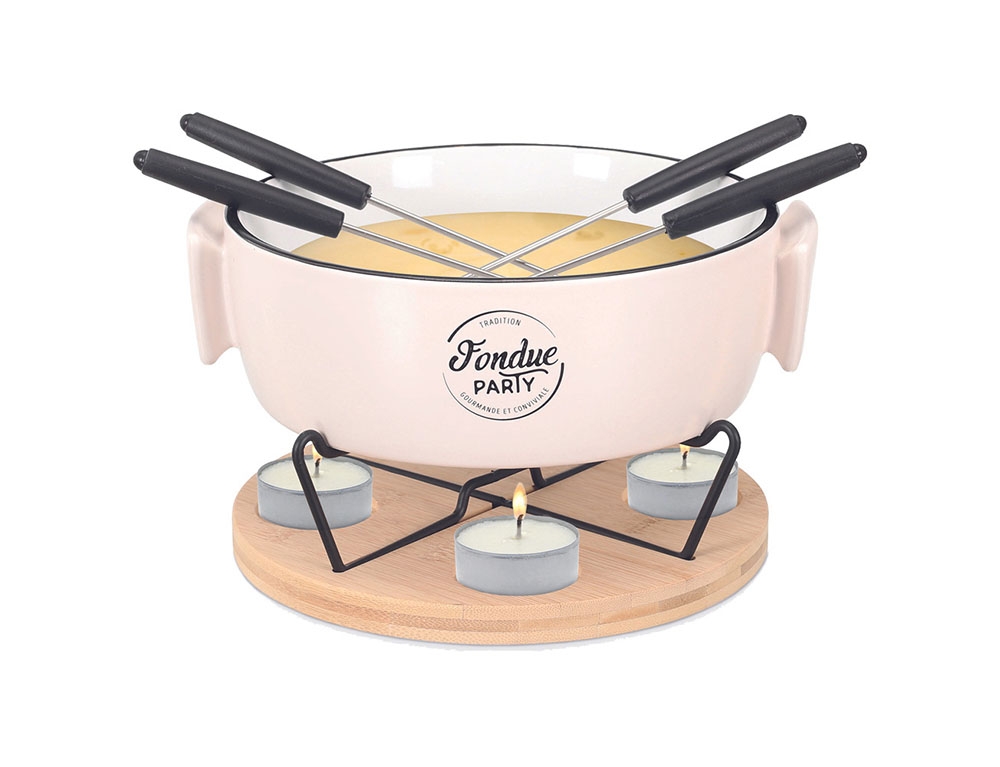 Φοντύ & Ρακλέτες Service A Fondue Chauffe Plat Et Pique X4 M4 Ka459