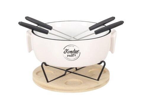 Φοντύ & Ρακλέτες Service A Fondue Chauffe Plat Et Pique X4 M4 Ka459