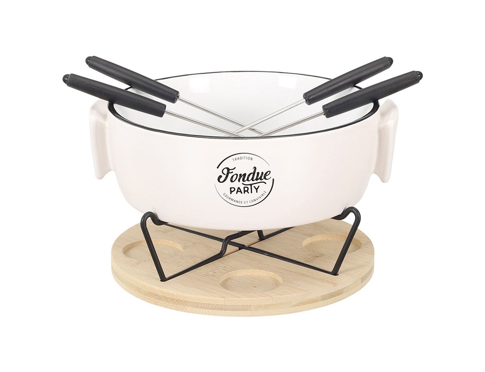 Φοντύ & Ρακλέτες Service A Fondue Chauffe Plat Et Pique X4 M4 Ka459