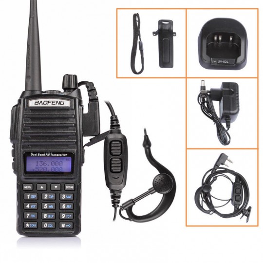 Φορητός πομποδέκτης - UHF/VHF - 5W - UV82 - Baofeng - 463082